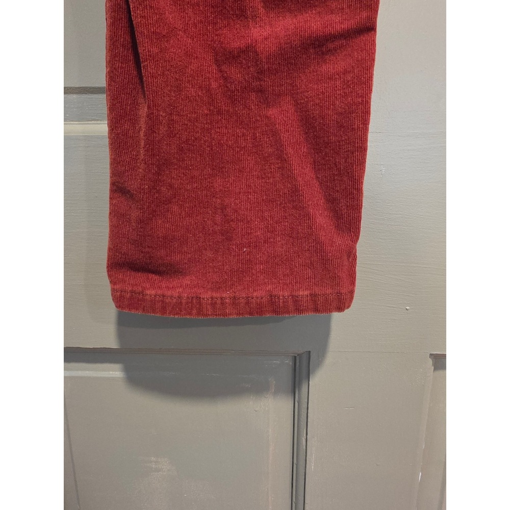 St. John's Bay Rust Orange Corduroy Pants Straight Leg 10 Petite 10P Fall Boho - Picture 5 of 10